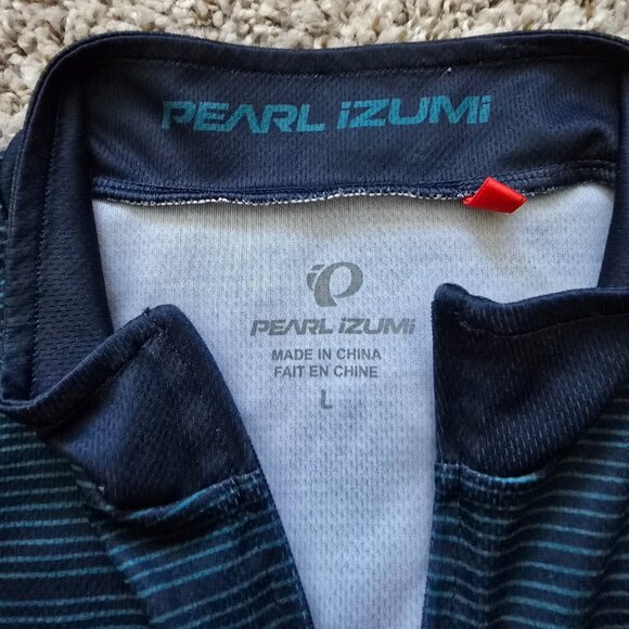 Pearl Izumi Men’s Large Cycling Jersey – Black/Blue Zip-Up with Rear Pockets - Picture 3 of 7